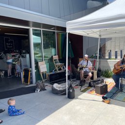 a group of people playing music
