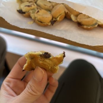 Momo Tea - The Dark Chocolate Egg Puff uses chocolate chips rather than cocoa powder - Tea Rooms Near Me - San Francisco, California Momo Tea - The Dark Chocolate Egg Puff uses chocolate chips rather than cocoa powder - Tea Rooms Near Me - San Francisco, California
