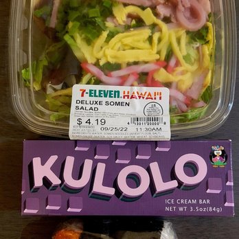 7-Eleven Hawaii - Deluxe Somen Salad $4.19, Franny's Kulolo Taro Pop $4.59, Longanisa Spam Musubi $2.15 (09/24/22). @7Eleven - Convenience Stores Near Me - Honolulu, Hawaii 7-Eleven Hawaii - Deluxe Somen Salad $4.19, Franny's Kulolo Taro Pop $4.59, Longanisa Spam Musubi $2.15 (09/24/22). @7Eleven - Convenience Stores Near Me - Honolulu, Hawaii