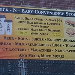 Quick N'easy - $5 for grinder and can of soda. Great deal.