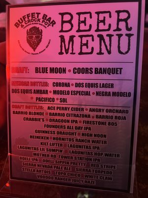 Menu photo 1 The Buffet Tucson, AZ