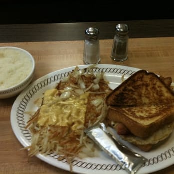 Waffle House - Bacon Egg and Cheese on Texas Toast and grits on the side. - Diners Near Me - Chesapeake, Virginia Waffle House - Bacon Egg and Cheese on Texas Toast and grits on the side. - Diners Near Me - Chesapeake, Virginia