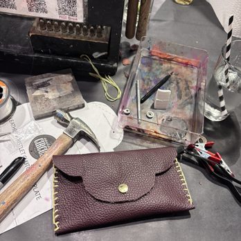 Upstairs Circus Lower Downtown - LoDo - My finished product, a leather wrist clutch! - Bars Near Me - Denver, Colorado Upstairs Circus Lower Downtown - LoDo - My finished product, a leather wrist clutch! - Bars Near Me - Denver, Colorado