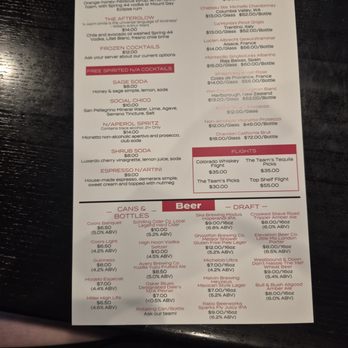 Courtyard Social - Drink menu 2 - New American Near Me - Castle Rock, Colorado
