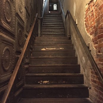 Paschall Bar - Steep stairs leading down!  I call them beautiful killer stairs! - Speakeasies Near Me - Denton, Texas