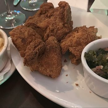 Rose Villa Southern Table & Bar - Southern fried chicken w/collard greens, mashed potatoes and gravy with a side of Mac and cheese. - Southern Near Me - Ormond Beach, Florida