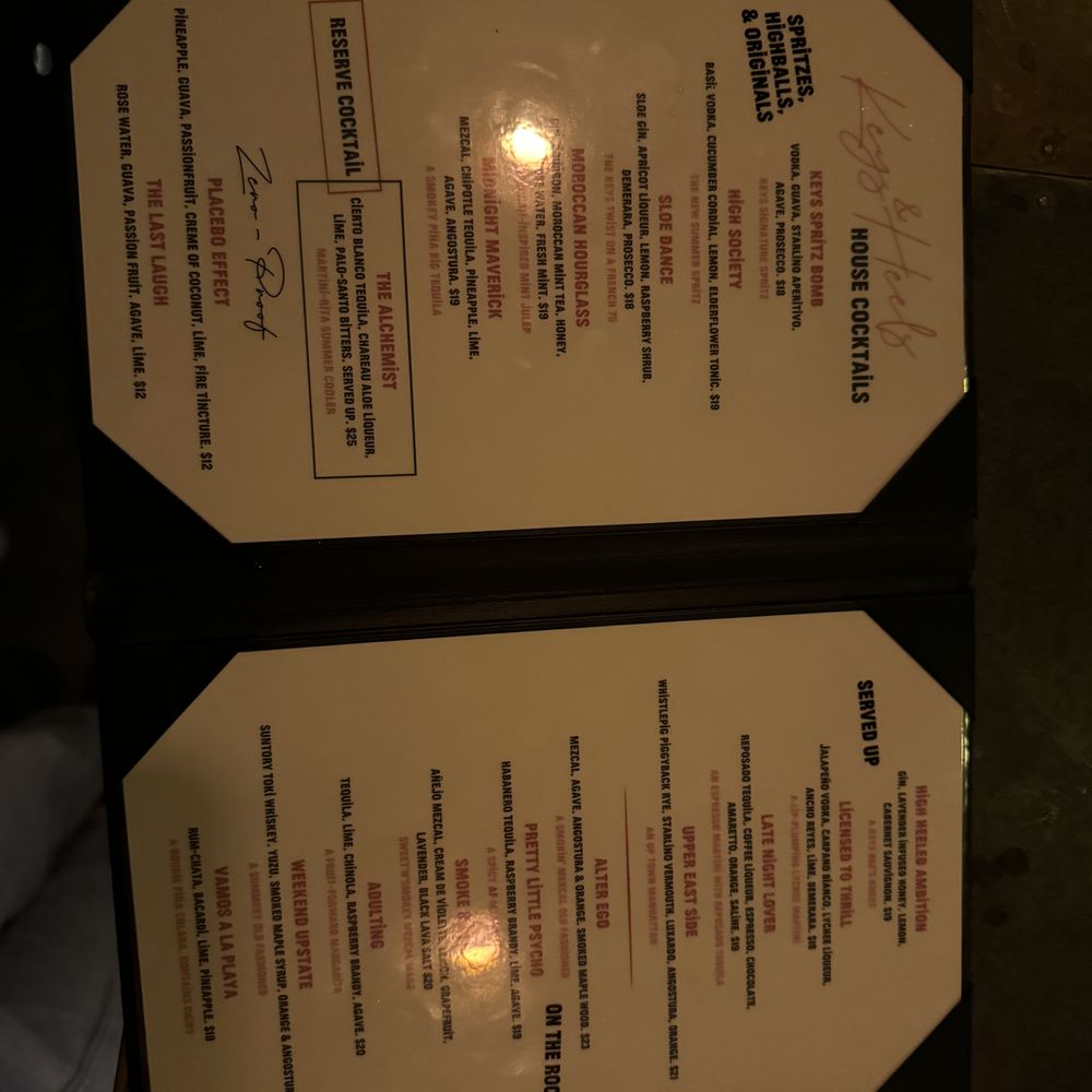 cocktail menu