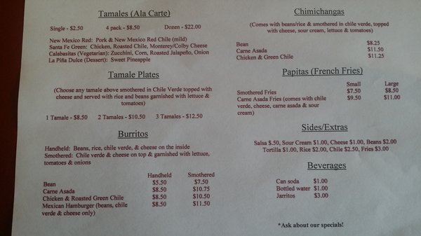 Menu photo 8 Tio's Tamales Honolulu, HI