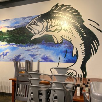 Mac's Fish & Chips - a mural of a large bass - Fish & Chips Near Me - Minneapolis, Minnesota Mac's Fish & Chips - a mural of a large bass - Fish & Chips Near Me - Minneapolis, Minnesota