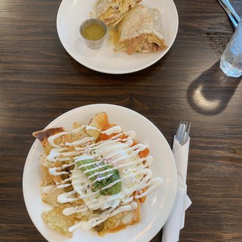 Broken Yolk Cafe - Chilaquiles Bowl and Chilaquiles Burrito - Breakfast & Brunch Near Me - Fullerton, California