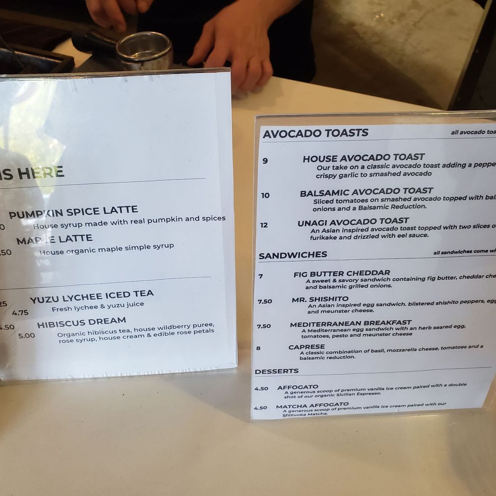 Aware Coffee - Left: Fall drink menu. Right: food menu. - Coffee & Tea Near Me - Las Vegas, Nevada Aware Coffee - Left: Fall drink menu. Right: food menu. - Coffee & Tea Near Me - Las Vegas, Nevada