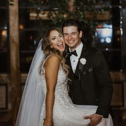 Floral Events - Happy bride and groom, just married!
