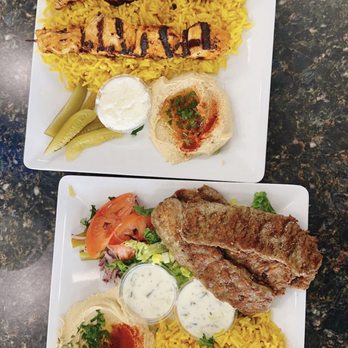 Beirut Cafe - Gyro plate and chicken skewer plate - Lebanese Near Me - Murray, Utah Beirut Cafe - Gyro plate and chicken skewer plate - Lebanese Near Me - Murray, Utah