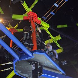 They had a zipline that was too crowded to enjoy. They had a zipline that was too crowded to enjoy.