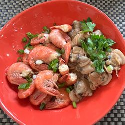 Hama Hama Oyster Company - Purple clams and spotted shrimp sauteed in hama hama miso butter