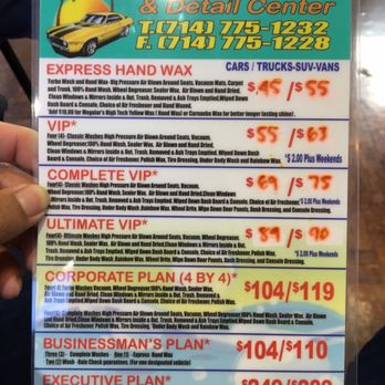 Complete Auto Spa - Pricing menu - Auto Detailing Near Me - Fountain Valley, California Complete Auto Spa - Pricing menu - Auto Detailing Near Me - Fountain Valley, California