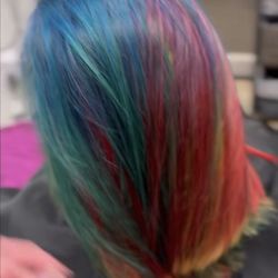 Rainbow hair