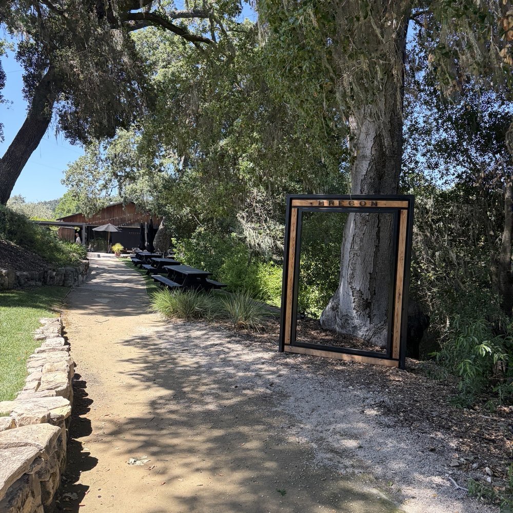 Brecon Estate  - The frame is a great prop for pics - Wine Tasting Room Near Me - Paso Robles, California