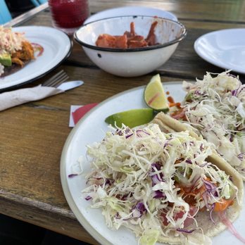 NIDO's BackYard - Fish Taco Plate and pickled vegetable appetizer - Mexican Near Me - Oakland, California NIDO's BackYard - Fish Taco Plate and pickled vegetable appetizer - Mexican Near Me - Oakland, California