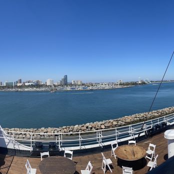 Queen Mary Paranormal Ship Walk - View from top of Queen Mary - Historical Tours Near Me - Long Beach, California