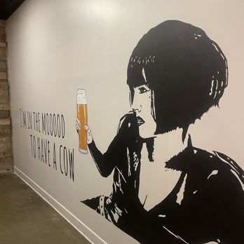 Armored Cow Brewing - Bathroom wall art - Breweries Near Me - Charlotte, North Carolina