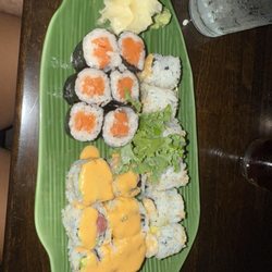 Hokkaido Hibachi & Sushi - Salmon Roll, cowboy roll and spicy scallop roll