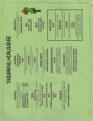 Menu photo 4 Taqueria El Hidalguense Valdosta, GA Menu photo 4 Taqueria El Hidalguense Valdosta, GA