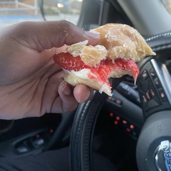 Donut worry - Strawberry cream cheese donut - Donuts Near Me - Peachtree City, Georgia
