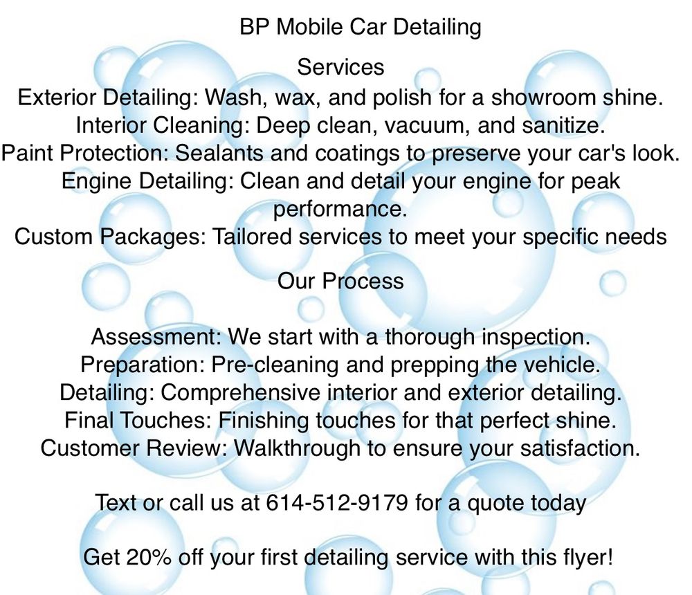 BP MOBILE CAR DETAILING Updated October 2024 Request a Quote