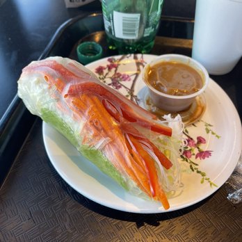 Thai Express - Monster Spring Roll stuffed with old iceberg lettuce. - Thai Near Me - Las Vegas, Nevada