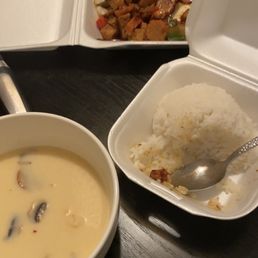 Tom Kha shrimp & cashew stir fry