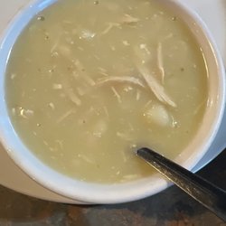 Mama Jean's Restaurant - Chicken and dumplings with no sides but can come with 3 sides.