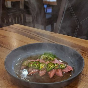 Hinoka Sushi - Smoke Chutoro. Look at that rising smoke. - Sushi Bars Near Me - Sacramento, California Hinoka Sushi - Smoke Chutoro. Look at that rising smoke. - Sushi Bars Near Me - Sacramento, California