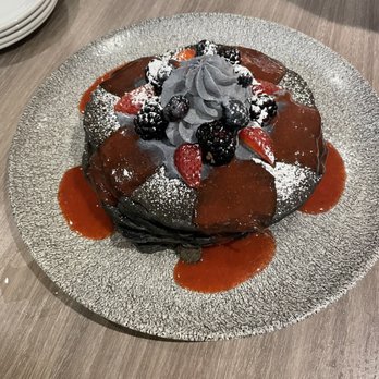 Basalt - Charcoal Buttermilk Pancakes - New American Near Me - Honolulu, Hawaii