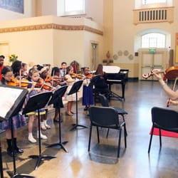 DEA Music and Art - Our students playing with students of DEA Music Academy in London at St. John's Church in Waterloo