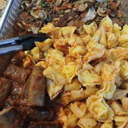 Chicken picatta, sausages and cheese tortellini. Chicken picatta, sausages and cheese tortellini.