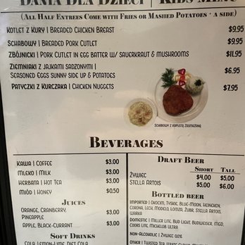 Orion Restaurant - Menu - Polish Near Me - Chicago, Illinois