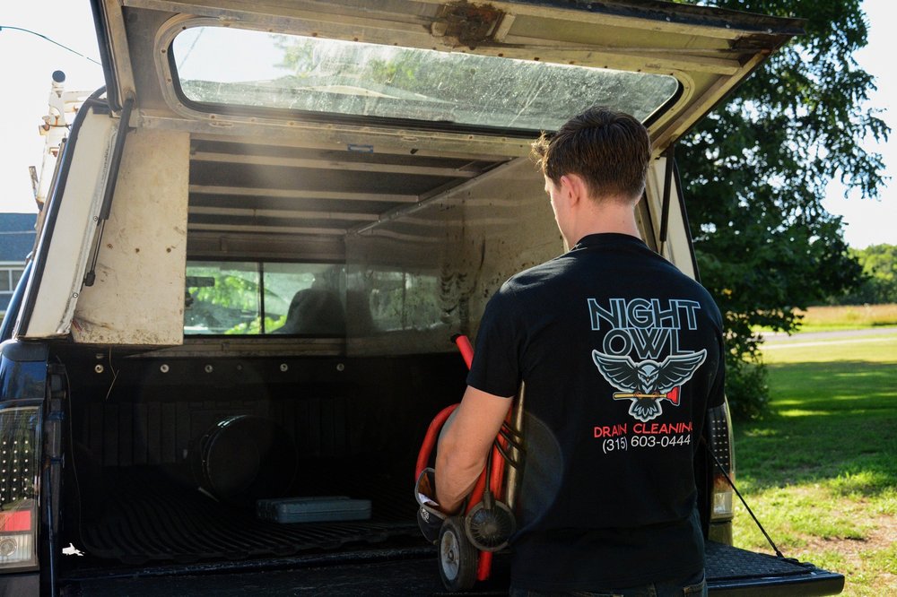 Slide of Night Owl Drain Cleaning