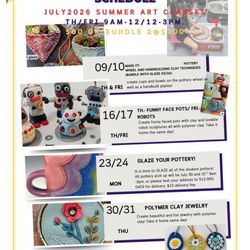 Pfun Arts - Pflugerville Art Center - Ms. Joey's July clay camp
