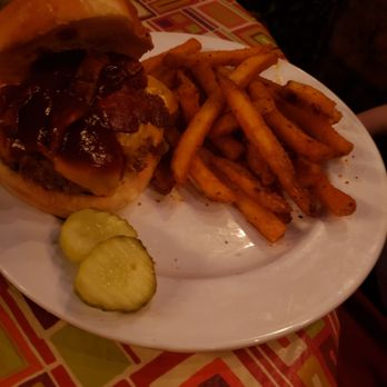 Arthur's - Burger with cajun fries - Burgers Near Me - Cincinnati, Ohio