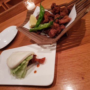 IPPUDO Westside - karaage and shrimp bun apps - Ramen Near Me - New York, New York