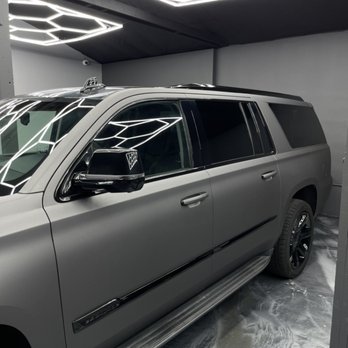 Wraps LA - Escalade wrapped in matte metallic charcoal with full black out - Vehicle Wraps Near Me - Los Angeles, California Wraps LA - Escalade wrapped in matte metallic charcoal with full black out - Vehicle Wraps Near Me - Los Angeles, California