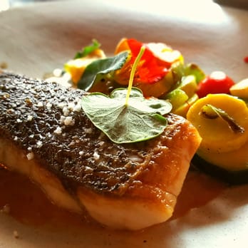 Bouche - Grilled Sea Bass - tender and moist with crispy skin - French Near Me - San Francisco, California Bouche - Grilled Sea Bass - tender and moist with crispy skin - French Near Me - San Francisco, California