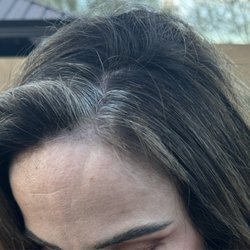 Design Me Salon - Big chunk of gray hair not covered
