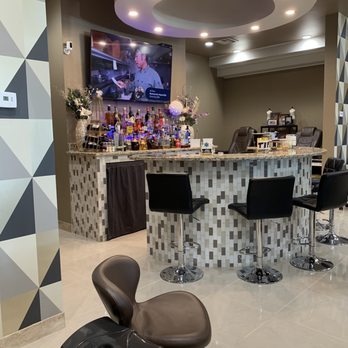 Dash Nail Bar - View of bar from pedi chair. - Nail Salons Near Me - Grand Prairie, Texas