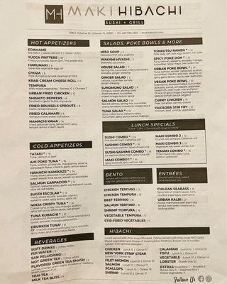 Menu photo 8 Maki Hibachi Orlando, FL Menu photo 8 Maki Hibachi Orlando, FL