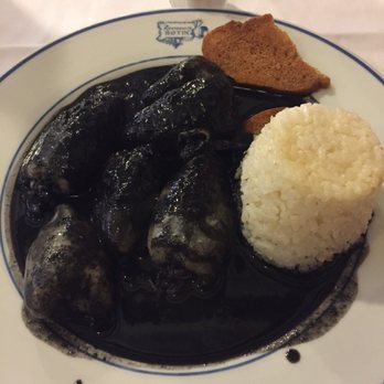 Botín - Baby squid cooked in own ink with rice - Spanish Near Me - Madrid, M
