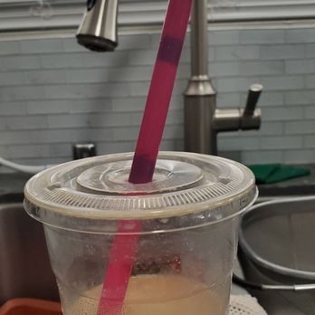 Lee's Sandwiches - You can't tell, but my finger is not plugging up the top of the straw, it's the boba plugging it. (After I unplugged the bottom) - Sandwiches Near Me - Henderson, Nevada