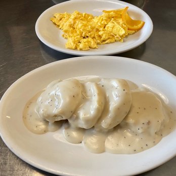 Crazy Cow Cafe - Biscuits and gravy with scrambled eggs - American Near Me - Beaver, Utah