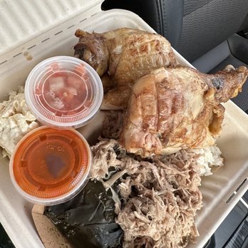Mike's Huli Chicken - Triple combo plate ($19.50) - Food Trucks Near Me - Kahuku, Hawaii Mike's Huli Chicken - Triple combo plate ($19.50) - Food Trucks Near Me - Kahuku, Hawaii